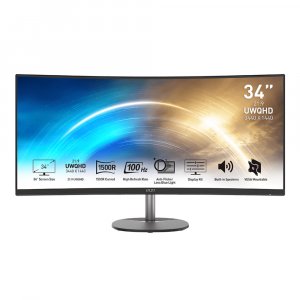 MSI PRO MP341CQ 34" 100Hz UWQHD 1ms Ultra-Wide Curved VA Business Monitor